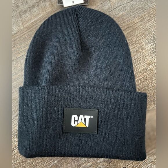 Caterpillar CAT Label Cuff Beanie- Navy Blue - Picture 1 of 2